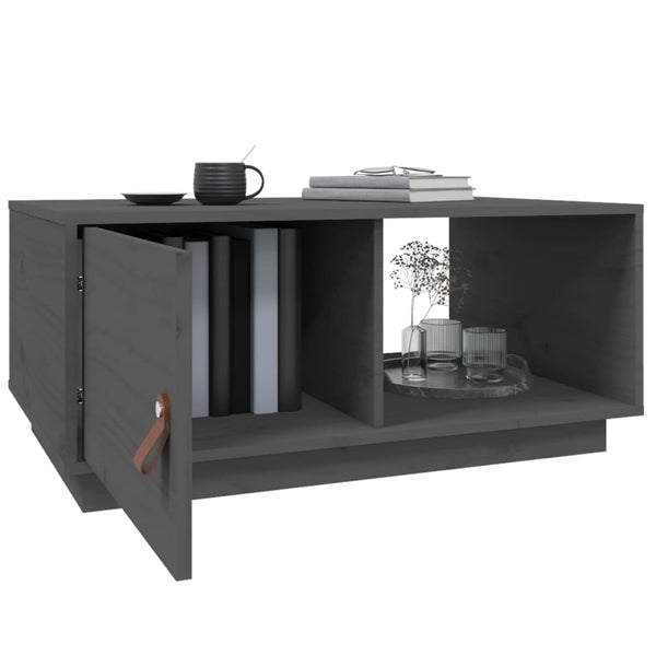 Grauer Couchtisch Die 80x50x35,5cm (Kiefer)