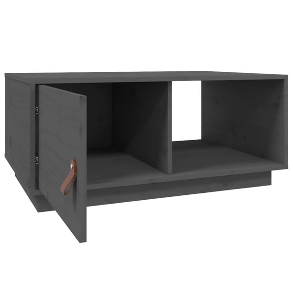 Grauer Couchtisch Die 80x50x35,5cm (Kiefer)