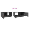Grauer Couchtisch Die 80x50x35,5cm (Kiefer)