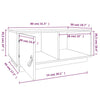 Grauer Couchtisch Die 80x50x35,5cm (Kiefer)