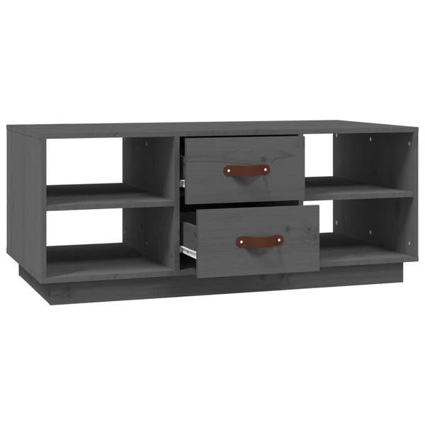 Grauer Couchtisch Zanita 100x50x41cm (Kiefer)