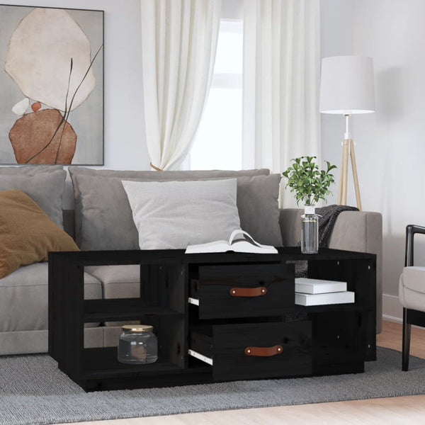 Schwarzer Couchtisch Zanita 100x50x41cm (Kiefer)