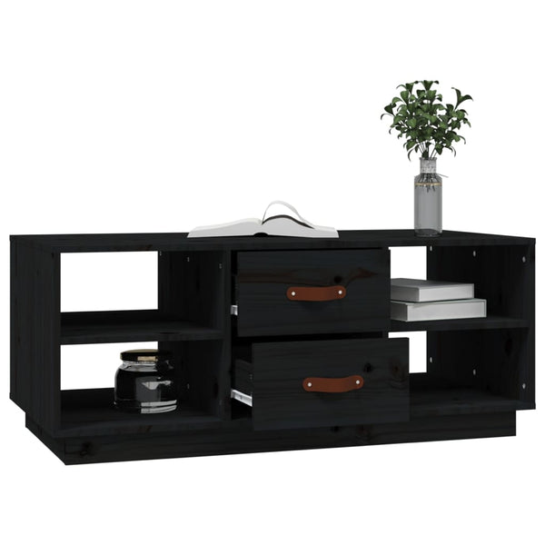 Schwarzer Couchtisch Zanita 100x50x41cm (Kiefer)
