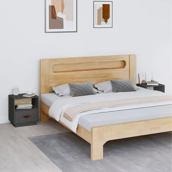 Nachttische Bonbonel grau 40x34x45cm (2 Stk. Kiefer)