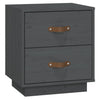 Grauer Nachttisch Miche 40x34x45cm (Kiefer)