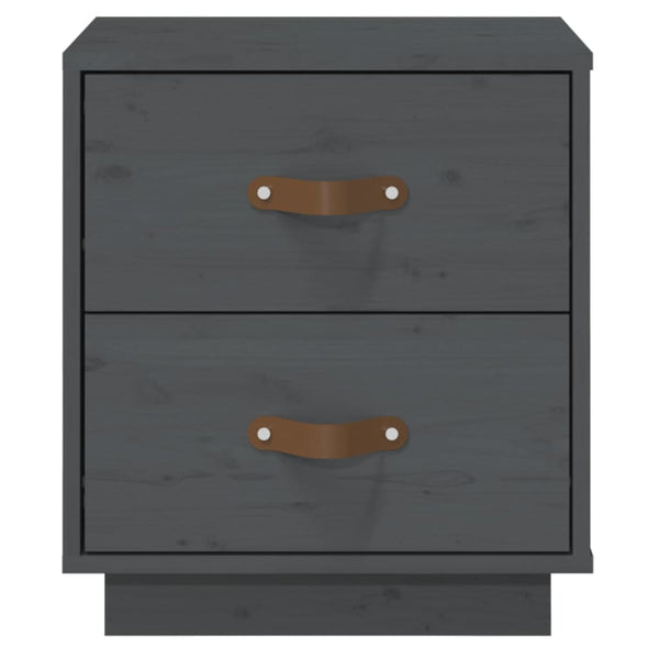 Grauer Nachttisch Miche 40x34x45cm (Kiefer)
