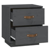 Grauer Nachttisch Miche 40x34x45cm (Kiefer)
