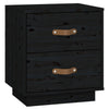 Nachttisch Miche schwarz 40x34x45cm (Kiefer)