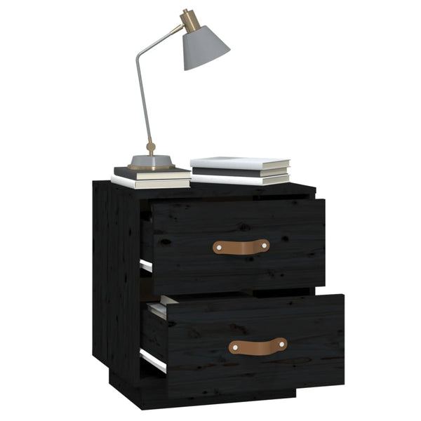 Nachttisch Miche schwarz 40x34x45cm (Kiefer)