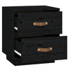 Nachttisch Miche schwarz 40x34x45cm (Kiefer)