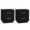 Schwarze Nachttische Miche 40x34x45cm (2 St., Kiefer)