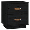 Schwarze Nachttische Miche 40x34x45cm (2 St., Kiefer)