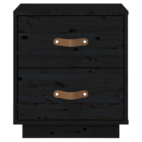 Schwarze Nachttische Miche 40x34x45cm (2 St., Kiefer)