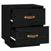Schwarze Nachttische Miche 40x34x45cm (2 St., Kiefer)