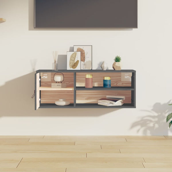 Grauer Wandschrank Jullia 80x30x30cm (Kiefer)