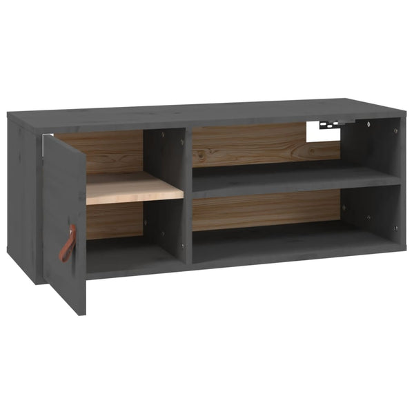 Grauer Wandschrank Jullia 80x30x30cm (Kiefer)
