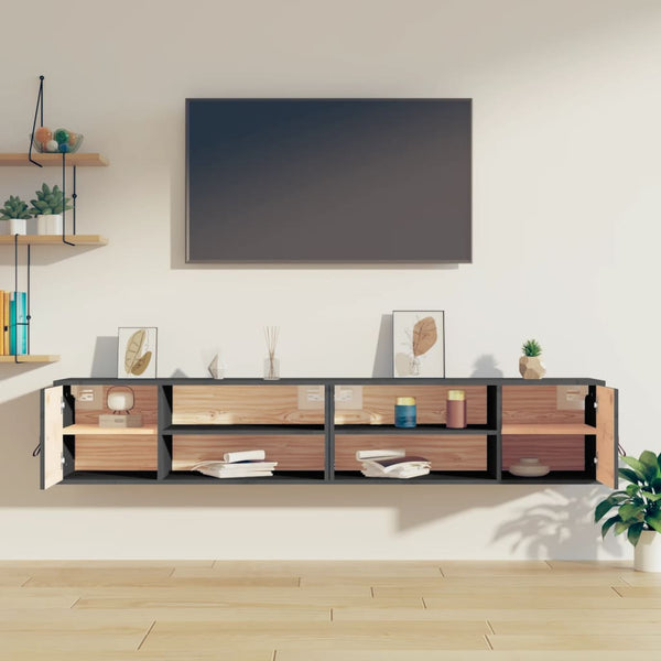 Harmaa seinäkaapit Jullia 80x30x30cm (2 kpl, mänty)