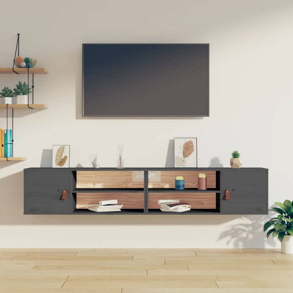 Harmaa seinäkaapit Jullia 80x30x30cm (2 kpl, mänty)