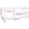 Schwarzer Wandschrank Jullia 80x30x30cm (Kiefer)