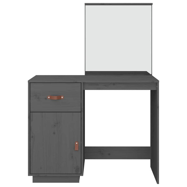 Harmaa pukeutumispöytä Arvinte 95x50x134cm (mänty)