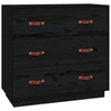 Schwarze Kommode Wincler 80x40x75cm (Kiefer)