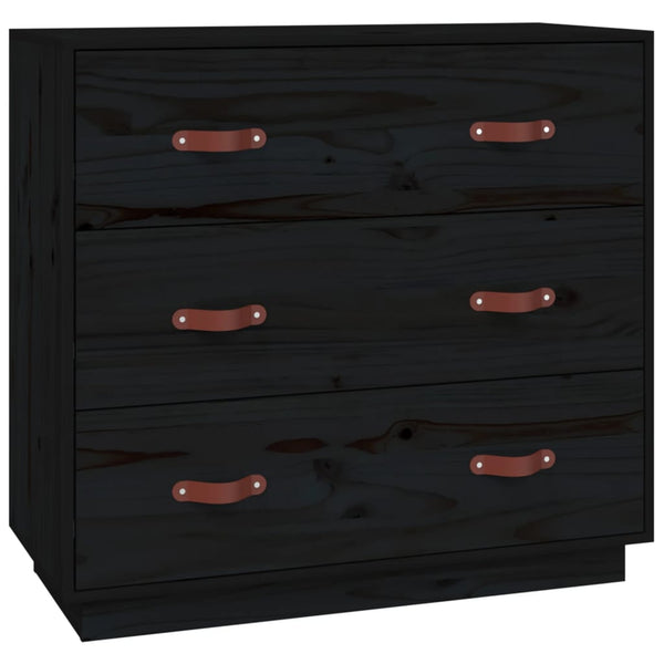 Schwarze Kommode Wincler 80x40x75cm (Kiefer)