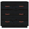 Schwarze Kommode Wincler 80x40x75cm (Kiefer)