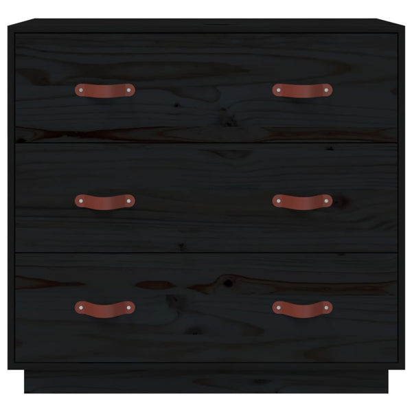 Schwarze Kommode Wincler 80x40x75cm (Kiefer)