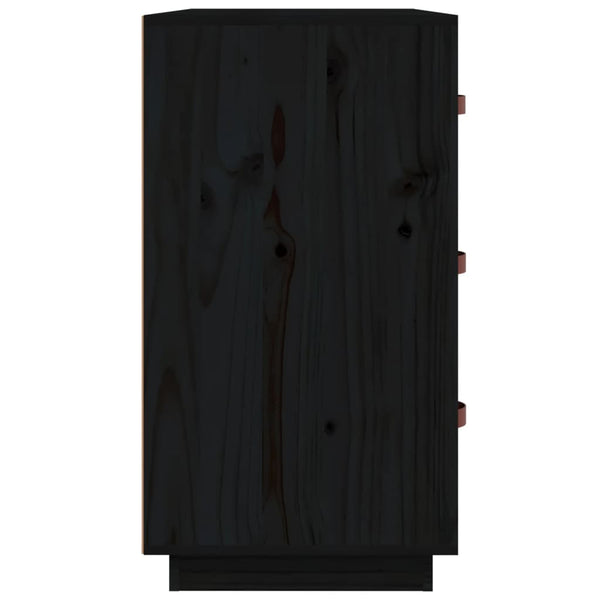 Schwarze Kommode Wincler 80x40x75cm (Kiefer)