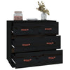 Schwarze Kommode Wincler 80x40x75cm (Kiefer)