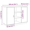 Graues Sideboard Pantita 100x40x75cm (Kiefer)