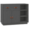 Graues Sideboard Khiamura 98,5x40x75cm (Kiefer)