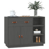 Graues Sideboard Khiamura 98,5x40x75cm (Kiefer)