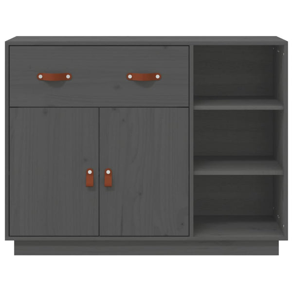 Graues Sideboard Khiamura 98,5x40x75cm (Kiefer)