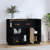 Schwarzes Sideboard Khiamuran 98,5x40x75cm (Kiefer)