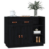 Schwarzes Sideboard Khiamuran 98,5x40x75cm (Kiefer)