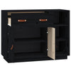 Schwarzes Sideboard Khiamuran 98,5x40x75cm (Kiefer)
