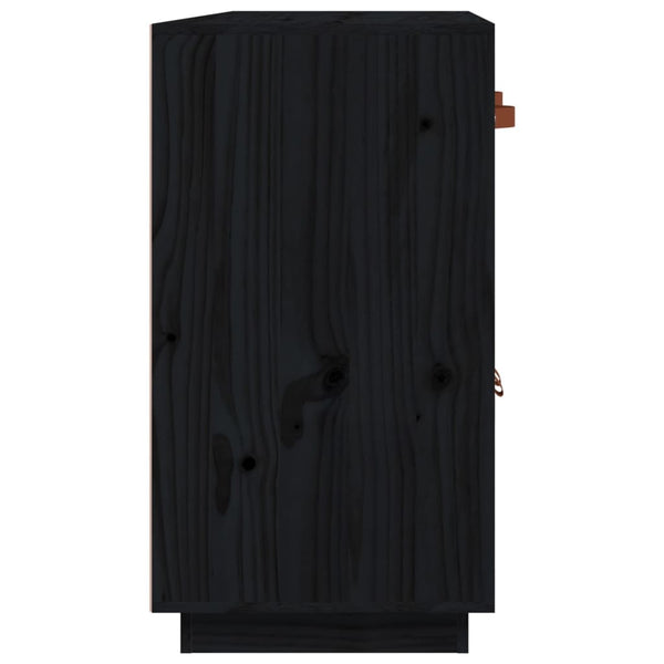 Schwarzes Sideboard Khiamuran 98,5x40x75cm (Kiefer)