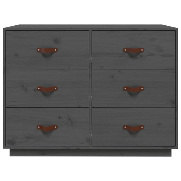 Graues Sideboard Eudoxie 100x40x75cm (Kiefer)