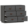 Graues Sideboard Eudoxie 100x40x75cm (Kiefer)
