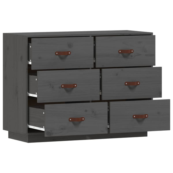 Graues Sideboard Eudoxie 100x40x75cm (Kiefer)