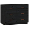 Schwarzes Sideboard Eudoxie 100x40x75cm (Kiefer)