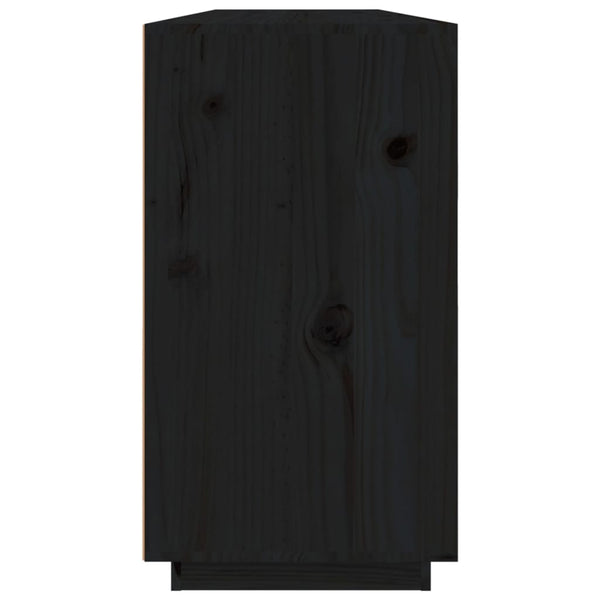 Schwarzes Sideboard Eudoxie 100x40x75cm (Kiefer)