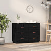 Schwarzes Sideboard Eudoxie 100x40x75cm (Kiefer)