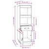 Schrank Davijani 34x40x108,5cm (Kiefer)
