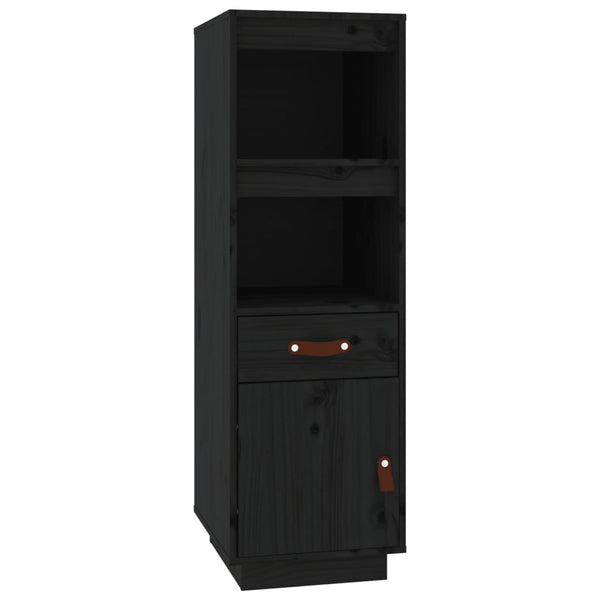 Schwarzer Schrank Davijani 34x40x108,5cm (Kiefer)