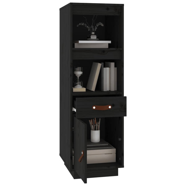 Schwarzer Schrank Davijani 34x40x108,5cm (Kiefer)
