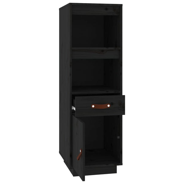 Schwarzer Schrank Davijani 34x40x108,5cm (Kiefer)