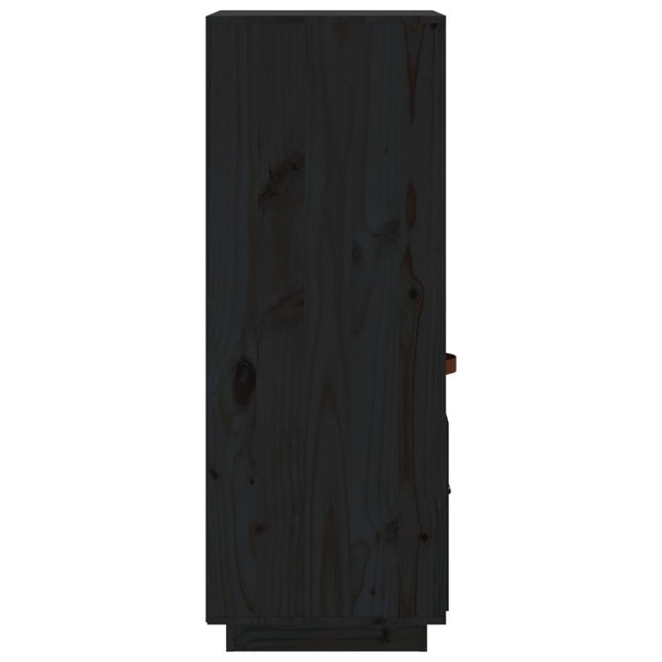 Schwarzer Schrank Davijani 34x40x108,5cm (Kiefer)