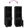 Schwarzer Schrank Davijani 34x40x108,5cm (Kiefer)
